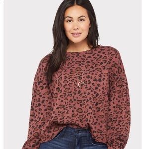 SUNDRY | leopard print sweatshirt 2 M medium